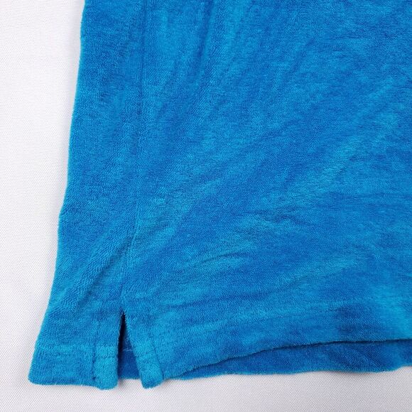 Vilebrequin Terry Cloth Polo Shirt Men Blue Short Sleeve Stretch Beach Boat XXXL - Picture 3 of 12